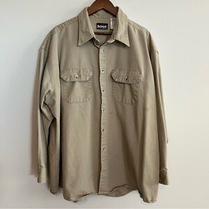 Bulwark FR Button Up Shirt Khaki Beige Size 3XL